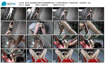 【面具男】混血伪娘强制开腿罚站训练器刺激炮击地狱！
