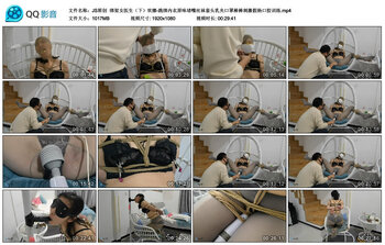 【JS原创】绑架女医生（下）欢娜-跪绑内衣原味堵嘴丝袜套头乳夹口罩棒棒刺激假杨口胶...