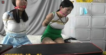 姐妹情深一起绑！曼琪、婉儿闺蜜组合试镜第二集：极限直臂、后高手捆绑、双人白袜
