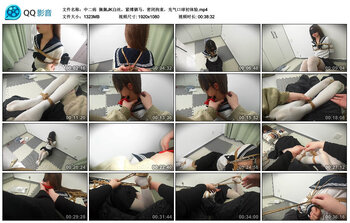 【中二病】佩佩JK白丝，紧缚驷马，密闭拘束，充气口球初体验