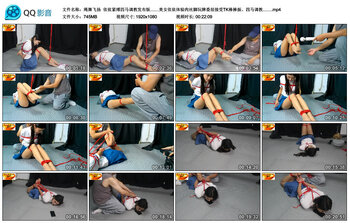 【绳舞飞扬】依依紧缚四马调教发布版……美女依依体验肉丝脚玩牌委屈接受TK棒棒振、...