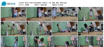 【绳之韵】定拍点点青花短旗袍，红绳日式，口球，跪缚、跪爬、单脚吊