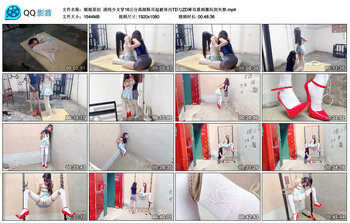 【媚娘原创】清纯少女穿16公分高跟鞋吊起被体内TD与ZD棒双重刺激玩到失禁