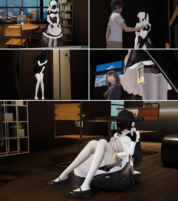 【胧月工坊】女仆咖啡馆 1-2话 乳胶  紧身衣 全包面罩 堵嘴 白丝 长手套 中文剧情