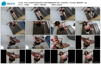 【面具男】沐沐接着回到家继续训练空中强制开腿戴锁强高榨汁训练！自动旋转乳杯，后日扣扣机！戴着锁喷喷！