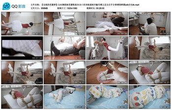 【安妮的芭蕾梦】白丝舞蹈袜芭蕾鞋基本功口活训练强制开腿吊缚立足尖后手合掌缚保鲜膜